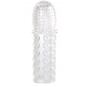 Прозрачная закрытая гелевая насадка - 13,5 см. - Toyfa Basic - в Невинномысске купить с доставкой