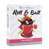 Стимулирующий презерватив-насадка Roll   Ball Raspberry - Sitabella - купить с доставкой в Невинномысске