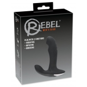 Черный вибромассажер простаты с функцией римминга Plug with Perineum Stimulator - 16,6 см. - Orion - в Невинномысске купить с доставкой