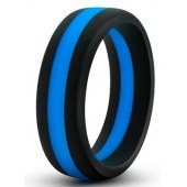 Черно-синее эрекционное кольцо Silicone Go Pro Cock Ring - Blush Novelties - в Невинномысске купить с доставкой