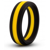 Черно-желтое силиконовое эрекционное кольцо Silicone Go Pro Cock Ring - Blush Novelties - в Невинномысске купить с доставкой