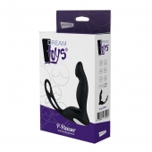 Черный вибромассажер простаты P-PLEASER W ERECTION ENHANCE - Dream Toys - в Невинномысске купить с доставкой