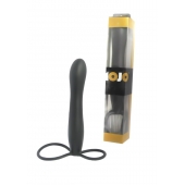 Черная насадка на пенис для двойной стимуляции Mojo BlackJack - 15 см. - Seven Creations - в Невинномысске купить с доставкой