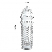 Закрытая прозрачная насадка Crystal sleeve - 14,2 см. - Erowoman-Eroman - в Невинномысске купить с доставкой