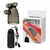 Дымчатая насадка-мастурбатор с вибрацией Vibrating Crystal Cap II - Baile - в Невинномысске купить с доставкой