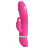 Розовый вибратор Ingram с электростимуляцией - 19,2 см. - Baile - купить с доставкой в Невинномысске