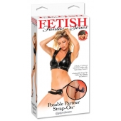 Черный податливый страпон Posable Partner Strap-On - 17,8 см. - Pipedream - купить с доставкой в Невинномысске