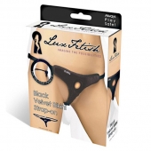 Черные плюшевые трусики для страпона - Lux Fetish - купить с доставкой в Невинномысске