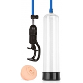 Прозрачная вакуумная помпа Sex Expert с насадкой-вагиной - Sex Expert - в Невинномысске купить с доставкой