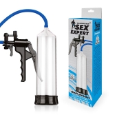 Прозрачная вакуумная помпа Sex Expert с насосом - Sex Expert - в Невинномысске купить с доставкой
