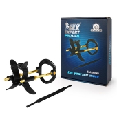 Черно-золотистый экстендер для пениса Sex Expert - Sex Expert - в Невинномысске купить с доставкой