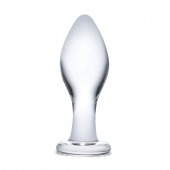 Прозрачная округлая анальная пробка Classic Glass Butt Plug - 10 см. - Glas