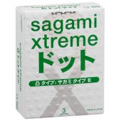 Презервативы Sagami Xtreme SUPER DOTS с точками - 3 шт. - Sagami - купить с доставкой в Невинномысске