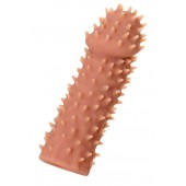 Телесная реалистичная насадка KOKOS Extreme Sleeve 07 с дополнительной стимуляцией - 12,7 см. - KOKOS - в Невинномысске купить с доставкой