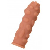 Телесная реалистичная насадка KOKOS Extreme Sleeve 11 с дополнительной стимуляцией - 12,7 см. - KOKOS - в Невинномысске купить с доставкой