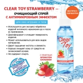 Очищающий спрей для игрушек CLEAR TOY Strawberry - 100 мл. - Биоритм - купить с доставкой в Невинномысске