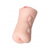 Телесный двусторонний мастурбатор Rich Fruit - вагина и анус - ToyFa - в Невинномысске купить с доставкой