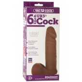 Насадка-мулат для трусиков Vac-U-Lock 6  ULTRASKYN Cock - 17,3 см. - Doc Johnson - купить с доставкой в Невинномысске