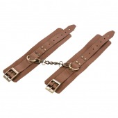 Коричневые кожаные наручники Maya - Rebelts - купить с доставкой в Невинномысске
