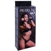 Черные кожаные наручники Naila - Rebelts - купить с доставкой в Невинномысске