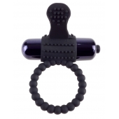 Черное эрекционное виброкольцо Vibrating Silicone Super Ring - Pipedream - в Невинномысске купить с доставкой