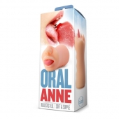 Телесный мастурбатор-ротик с язычком Oral Anne - Blush Novelties - в Невинномысске купить с доставкой