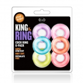 Набор из 6 эрекционных колец King of the Ring - Blush Novelties - в Невинномысске купить с доставкой