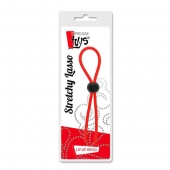 Красное эрекционное лассо с одной бусиной-утяжкой STRETCHY THIN LASSO - Dream Toys - в Невинномысске купить с доставкой