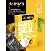 Презервативы для орального секса DOMINO Sweet Sex с ароматом тропических фруктов - 3 шт. - Domino - купить с доставкой в Невинномысске