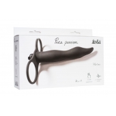 Черная вибронасадка для двойного проникновения Flirtini - 15,9 см. - Lola Games - купить с доставкой в Невинномысске