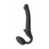 Черный безремневой страпон Silicone Bendable Strap-On S - Strap-on-me - купить с доставкой в Невинномысске