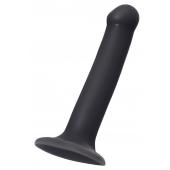 Черный фаллос на присоске Silicone Bendable Dildo M - 18 см. - Strap-on-me - купить с доставкой в Невинномысске