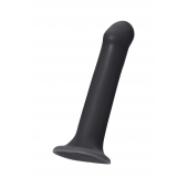 Черный фаллос на присоске Silicone Bendable Dildo L - 19 см. - Strap-on-me - купить с доставкой в Невинномысске
