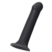 Черный фаллос на присоске Silicone Bendable Dildo L - 19 см. - Strap-on-me - купить с доставкой в Невинномысске