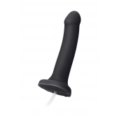 Черный фаллос с имитацией эякуляции Silicon Cum Dildo L - 19,6 см. - Strap-on-me - купить с доставкой в Невинномысске