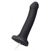 Черный фаллос с имитацией эякуляции Silicon Cum Dildo L - 19,6 см. - Strap-on-me - купить с доставкой в Невинномысске