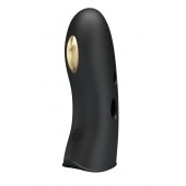 Черная вибронасадка на палец с электростимуляцией Marico - Baile - купить с доставкой в Невинномысске