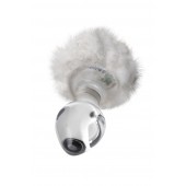 Стеклянная анальная втулка с хвостиком - 9,5 см. - Sexus - купить с доставкой в Невинномысске