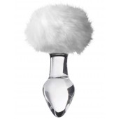 Стеклянная анальная втулка с хвостиком - 9,5 см. - Sexus - купить с доставкой в Невинномысске