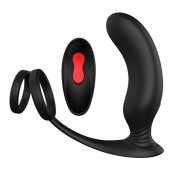 Черный массажер простаты REMOTE P-PLEASER - Dream Toys - в Невинномысске купить с доставкой