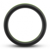 Черно-зеленое эрекционное кольцо Silicone Go Pro Cock Ring - Blush Novelties - в Невинномысске купить с доставкой