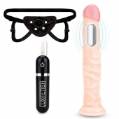 Регулируемые трусики с вибрирующей насадкой - 21 см. - Lux Fetish - купить с доставкой в Невинномысске