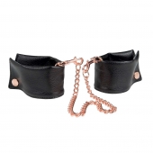 Черные мягкие наручники Entice French Cuffs с цепью - California Exotic Novelties - купить с доставкой в Невинномысске