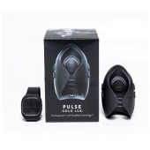 Темно-серый инновационный мужской осциллятор PULSE SOLO LUX с пультом ДУ - Hot Octopuss - в Невинномысске купить с доставкой