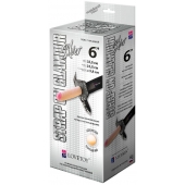 Пояс-трусики с насадкой Glamour Silver - 15,5 см. - LOVETOY (А-Полимер) - купить с доставкой в Невинномысске