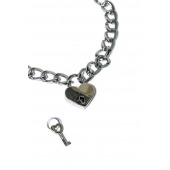 Серебристый ошейник Embrace с ключиком - Lola Games - купить с доставкой в Невинномысске