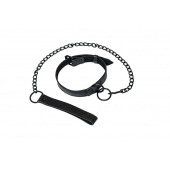 Черный ошейник Sin с поводком - Lola Games - купить с доставкой в Невинномысске