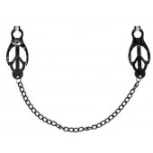 Зажимы на соски Darkside с цепочкой - Lola Games - купить с доставкой в Невинномысске