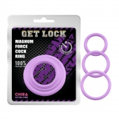 Набор из 3 сиреневых эрекционных колец Magnum Force Cock Ring - Chisa - в Невинномысске купить с доставкой