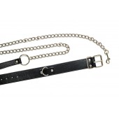 Черный ошейник с поводком Wild - Lola Games - купить с доставкой в Невинномысске